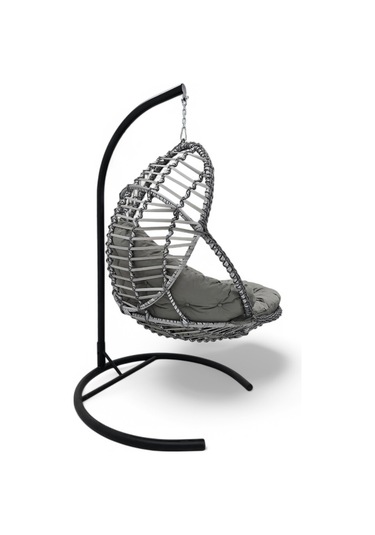 Wellagarden Apemia Rattan Gri Salıncak