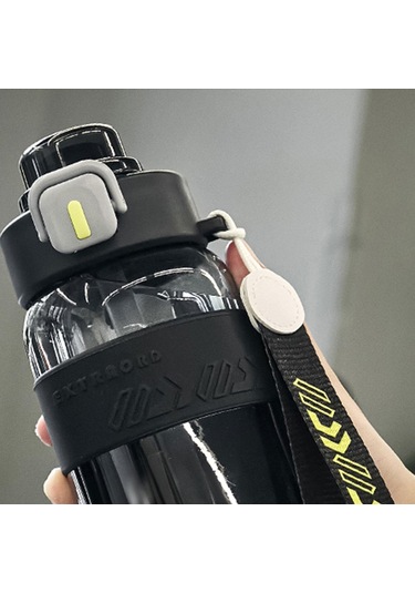 Suntek Spor Şişesi 27oz Kolay Temizlenebilir Pipetli Siyah