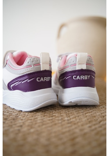 D0130 Cırtlı Çocuk Unisex Sneaker Spor Ayakkabı Pembe