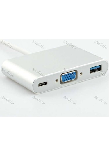 Usb 3.1 Type C To Vga Usb 3.0 4961A Çevirici Dönüştürücü Adaptor