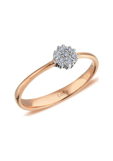 Lova Pırlanta Taşlı Mim Yüzük - 1010246