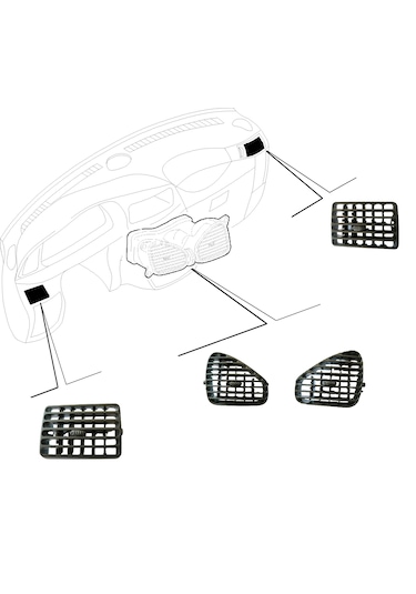 Palio Albea Siena Orta Yan Takım Kalorifer Difüzörü Izgarası
