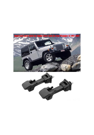 Ximistore9 Jeep Wrangler Tj 1997-2007 Motor Kaput Kilidi - Siyah Kauçuk Kilit Seti