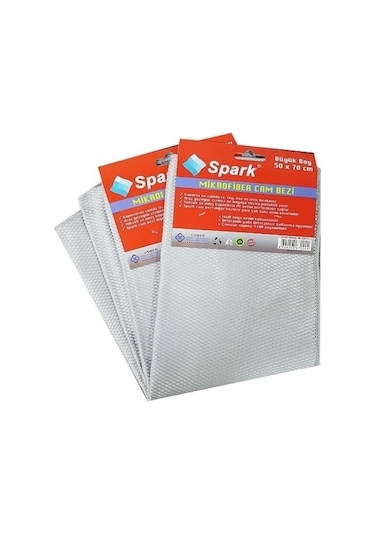 Spark Mikrofiber Cam Bezi Gri 50 x 70 CM