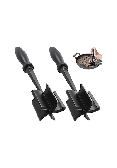 2 Adet Et Doğrayıcı, Hamburger Doğrayıcıyı Geliştirin, Hamburger Eti İçin Premium Isıya Dayanıklı Et Ezici, Kıyma Ezici, Naylon Et Ezici Alet, Hayır