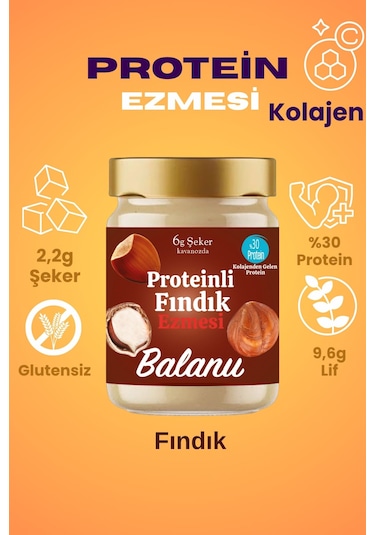 Balanu Proteinli Fındık Ezmesi 280gr X3 Adet