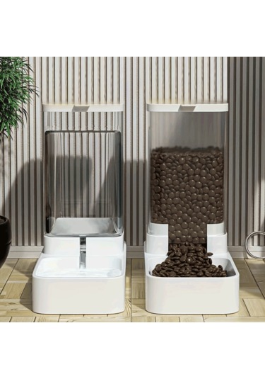 Ecronicword Köpekler Kediler İçin Otomatik Evcil Hayvan Besleyici Suluk Seti