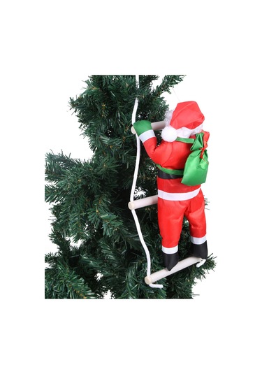 Yaozixa Noel Gönüllüsü Merdivenle Tırmanan Santaclaus Dekorasyonu - Ev Ve Bahçe Noel Atmosferi Oluşturucu Taçlık