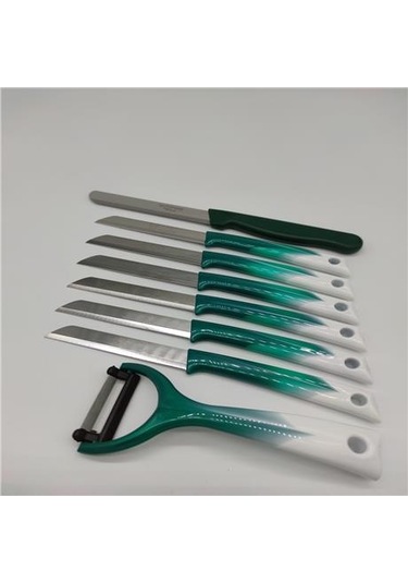 Solingen Yeşil-Beyaz 8 Parça Mutfak Seti