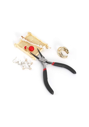 Ccgloball 2'li Paket Bükülmüş Zincirli Burun Pensesi Ve Işçiliği Ve Onarım Için Yuvarlak Burunlu Pense, Mücevher Yapımı Malzemeleri, Mücevher Pensesi