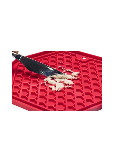 Beeztees Yavru Köpek Yaş Mama Yeme Oyuncağı, Sekizgen Şeklinde, Silikon, Pembe, 23x20cm