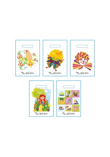 Blok Elgeçme Baskılı Poşet 100'Lü 22X33 N0 1