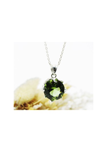 Lilahgümüştrgümüş Zultanit Yuvarlak Taşlı Kadın Kolye Küpe