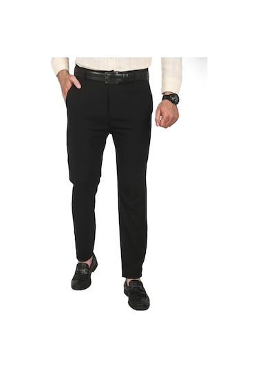 Deepsea Erkek Siyah İtalyan Kesim Tüylenmez Likralı Spor Pantolon Esnek Kumaş Bilek Boy Boru Paça Klasik Pantolon 2502005 Siyah Deepsea Erkek Siyah İtalyan Kesim Tüylenmez Likralı Spor Pantolon Esnek Kumaş Bilek Boy Boru Paça Klasik Pantolon 2502005 Siyah