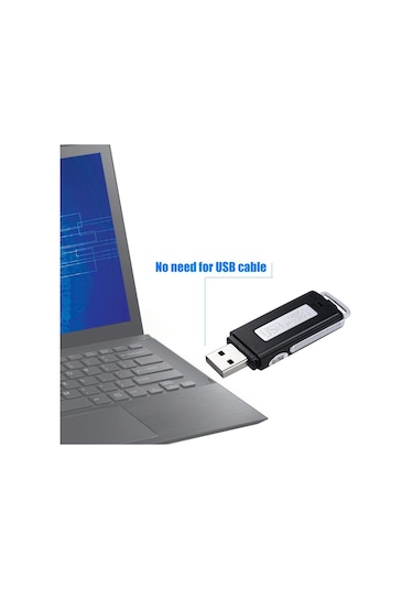 Kingboss KB-II 8 GB USB Flash Disk Ses Kayıt Cihazı Siyah