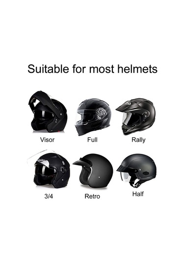 Vkemall T4 Motosiklet İnterkom Bluetooth Kulaklık Stereo Kask Kulaklığı Bluetooth 5.0 Kablosuz Kulaklık Buğday Siyahı