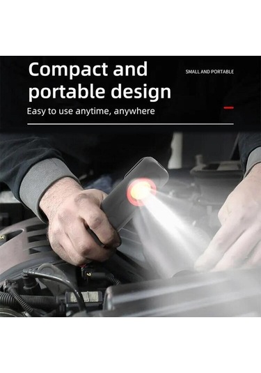 Novahub Manyetik Şarj Edilebilir 360 Derece Dön. Kancalı Led Çalışma Işığı, Taşınabilir Kırmızı-siyah, Ip44 Su Geçirmez Kırmızı - Siyah