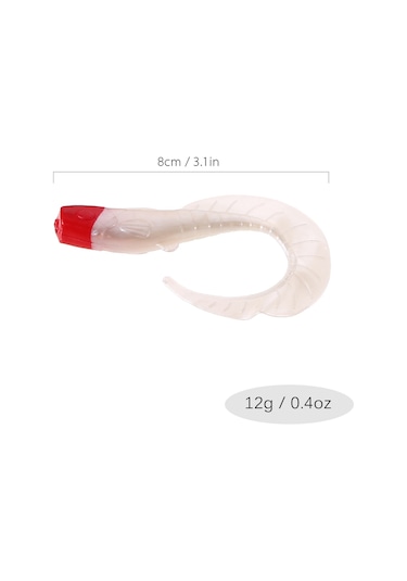 Reedark 8cm 12g Çok Renkli Yumuşak Yem, 3d Gözlerle Büyük Balık Avı İçin İdeal, Çevre Dostu Malzeme.