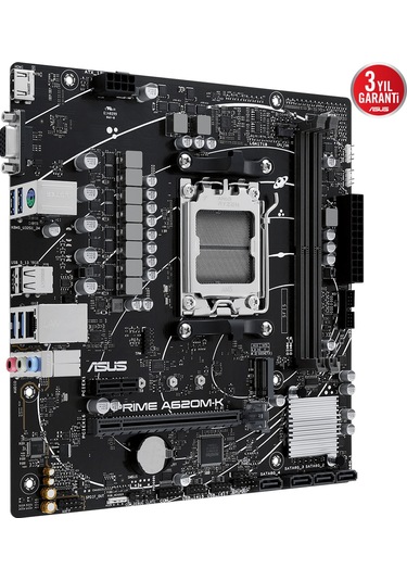 Asus Prıme A620m-k Ddr5 6400+ Oc Hdmı Vga M.2 Am5
