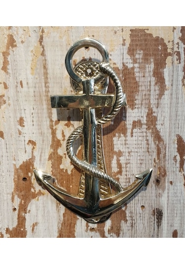 House2Home Pirinç Çıpa Kapı Tokmağı, Tak Tak