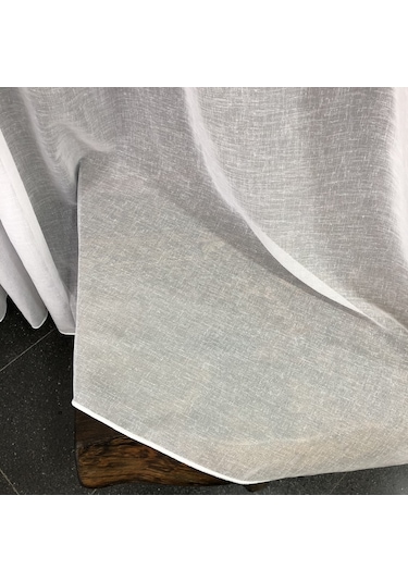 Işıltı Simli Naturel Keten Tül Perde 4 Farklı Renk