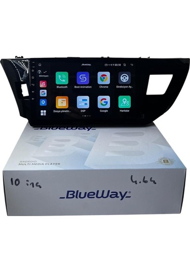 Toyota Corolla 2013-2015 Blueway 4-64 Profesyonel Oem Multimedia 10"