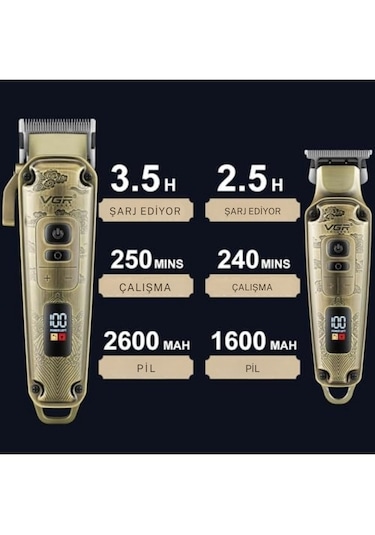 VGR V-643 Profesyonel Saç Sakal Düzeltici Set