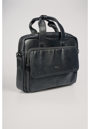 Ççs 71471 Hakiki Deri Evrak Çantası Siyah