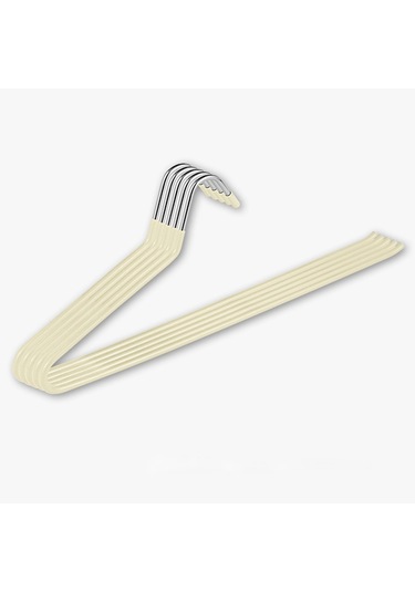 Bej Ev Depolama Ve Kurutma İçin Kaymaz Kaplamalı Pantolon Askısı Pantolon Askısı 5 Bej