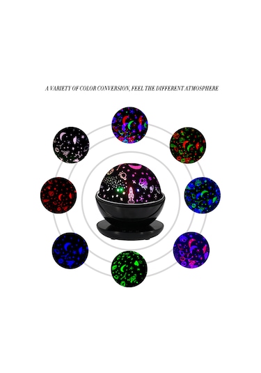 Maiyame Yıldız Ve Hayvan Desenli Çift Slaytlı Projeksiyon Lambası - Islak Işık Ve Renkli Işık Modları - Usb/aaa Pil Beslemeli - Sakura Pembe Pembe