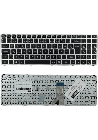 Grundig İle Uyumlu Gnb 1565 A1 İ3, Gnb 1567 B1 İ3, Gnb 1587 B1 İ5 Notebook Klavye Gümüş Gri Tr