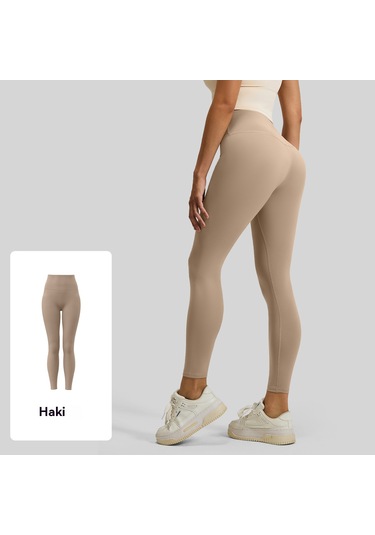 Kadınlar İçin Şeftali Kalça Kaldırıcı Spor Yoga Pantolonu Haki