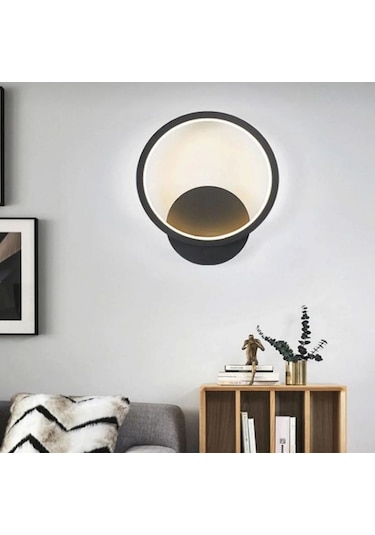 Yatak Odası,çocuk Odası,antre, Modern Tarz Duvar Led Aplik Siyah