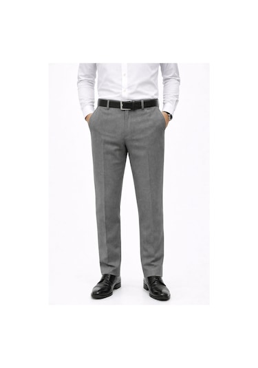 Classics Men Caserta Regular Fit Likralı Erkek Kumaş Pantolon - 7558 gri