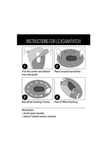 Lexcam Dexcom G6 Sensör Uyumlu Su Geçirmez Yapışkan Yama 30 Adet