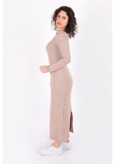 Busem W0011297 Kadın Elbise Koyu Bej