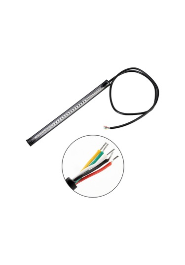 Motosiklet İçin 5w 12v 300lm Kırmızı-sarı Işık 32 Led Fren Lambaları, Kablo Uzunluğu: 50cm