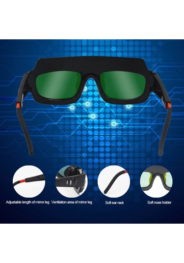 Geeksen Otomatik Ayarlanabilir Kaynak Gözlüğü - Güçlü Işık Korumalı, Elektrikli Kaynak İçin
