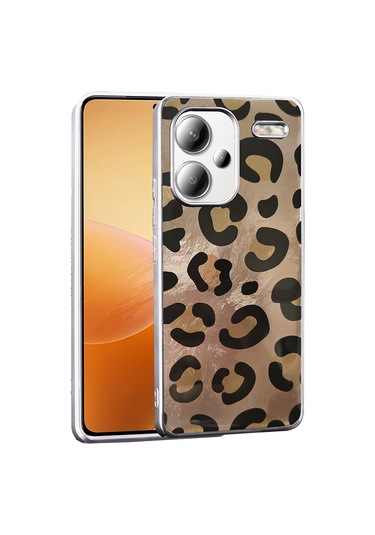Xiaomi Redmi Note 13 Pro Plus 5g Kılıf Desenli Zore Mep Kapak Gold Leopar