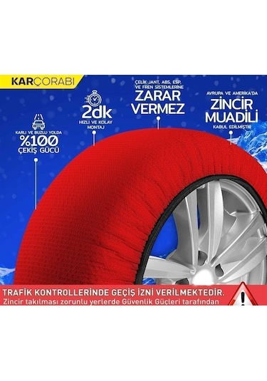 Kar Çorabı 165/60/14  Ebat Uyumlu 2 ADET