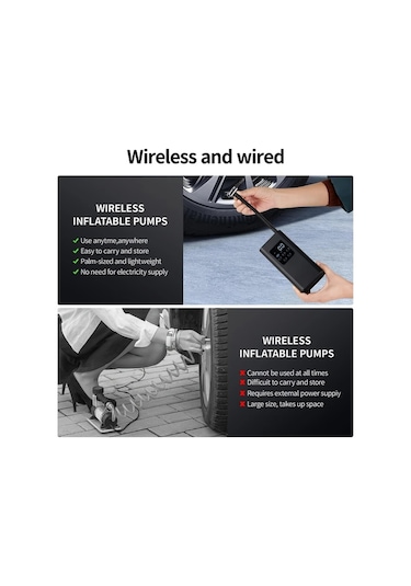 Primepickings 150psı Kablosuz Şişirme Cihazı Black Dy Lm Taşınabilir Dijital Ekranlı Usb C Şarjlı Araç Bisiklet Motor Spor Ekipmanları İçin Kompresör