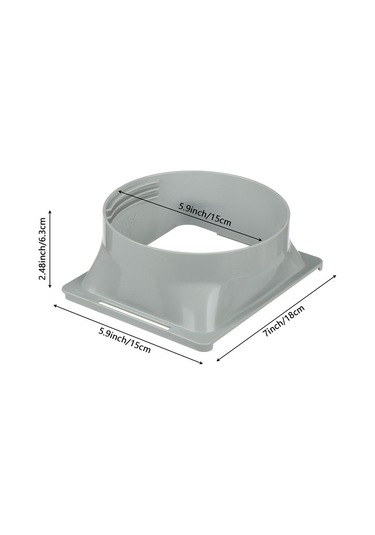Sayaç Uzatma Aksesuarları Hortum Bağlantısı Dairesel Arayüz Ac Pencere Kiti Klima Hortumu Flat Mouth 150mm