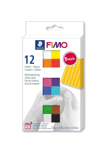 Staedtler Fimo Basic Modelleme Kili Seti 12 Renk