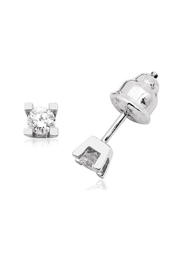 0.29 Ct Tektaş Pırlantalı Küpe