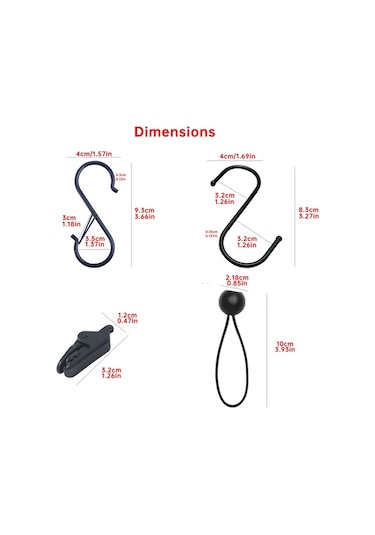 Elmpaly Ağır Hizmet Tipi Siyah 10lu Bilyalı Rulo Sistemli Çadır Ve Gölgelik İpi