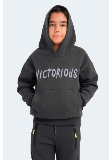 Slazenger Lexus Unisex Çocuk Sweatshirt Koyu Gri