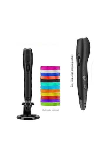 Xuweiwei 06a Plus 3d Yazıcı Kalemi Siyah 12 Renk Pla Filament 2377 Cm Taşınabilir Çanta Yanmaz Kapak Çizim Defteri Şeffaf Pano Usb Kablosu Mavi Çanta