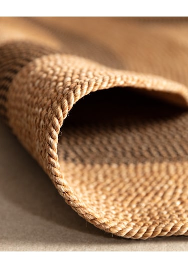 Madame Coco Alsace Oval Kilim - Naturel/siyah - 90x150 Cm 8684427193235 Çok Renkli