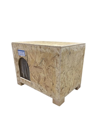 Reyo Kedi Evi Dış Ortam Uygun Ahşap Kedi Evi Osb 61 x 41 x 36 CM CAT48