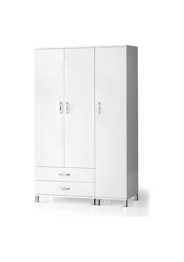 3 Kapılı 2 Çekmeceli Gardrop Elbise Dolabı 120x46x189cm 001